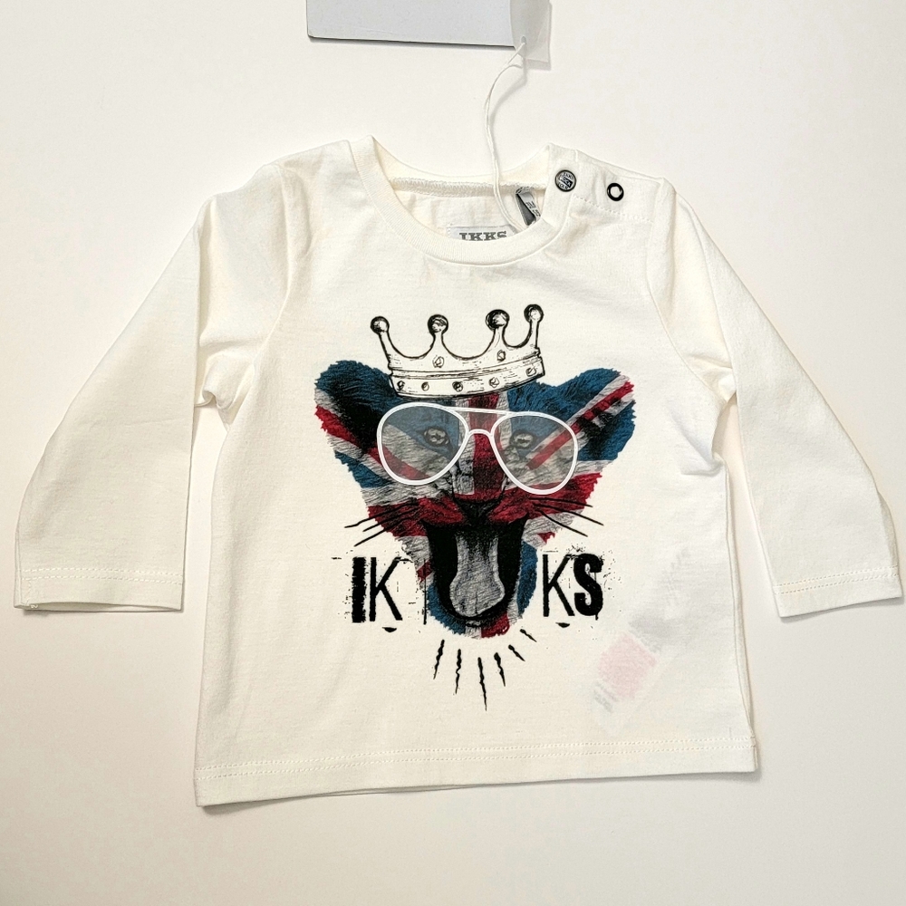 IKKS Lion Print Long-Sleeve T-Shirt Cotton for Baby (3M)